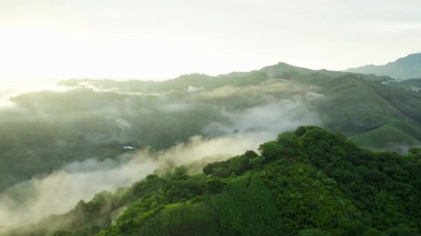 多云多雾的高山 — 图库视频影像