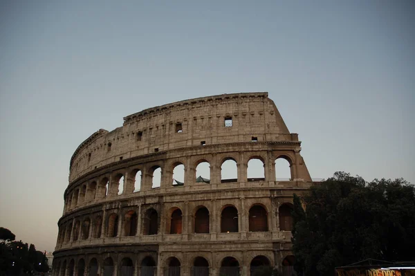 Coliseo Noche Roma Italia — Foto de Stock