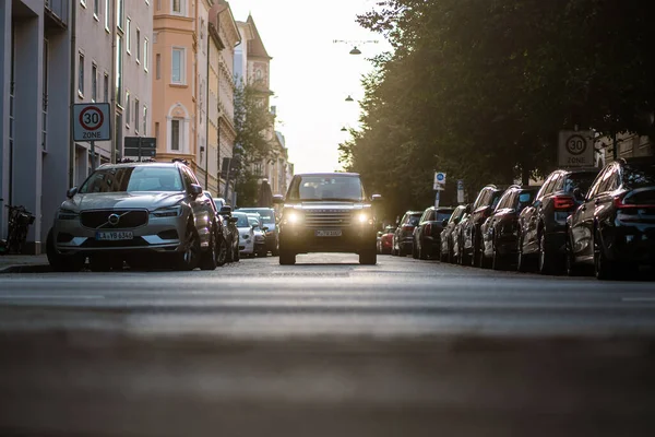 Munich Germany Sep 2021 Front View Car Munich Street Shortage — Stock Photo, Image