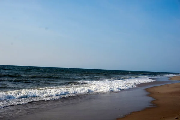 Beautiful View Beach Blue Sky Sunny Day — Stock Photo, Image