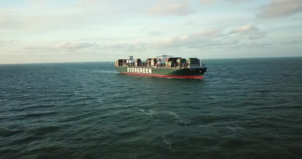 Het Uitzicht Een Prachtig Schip Zee — Stockvideo