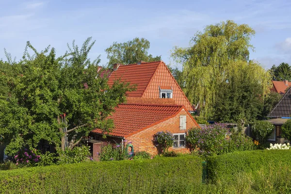 ドイツ ブレーメンの森の中の住宅の美しい景色 — ストック写真