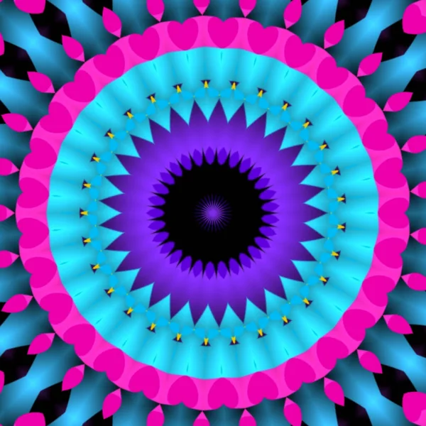 Antecedentes Ilustrativos Patrón Simétrico Caleidoscopio Mandala Multicolor — Foto de Stock
