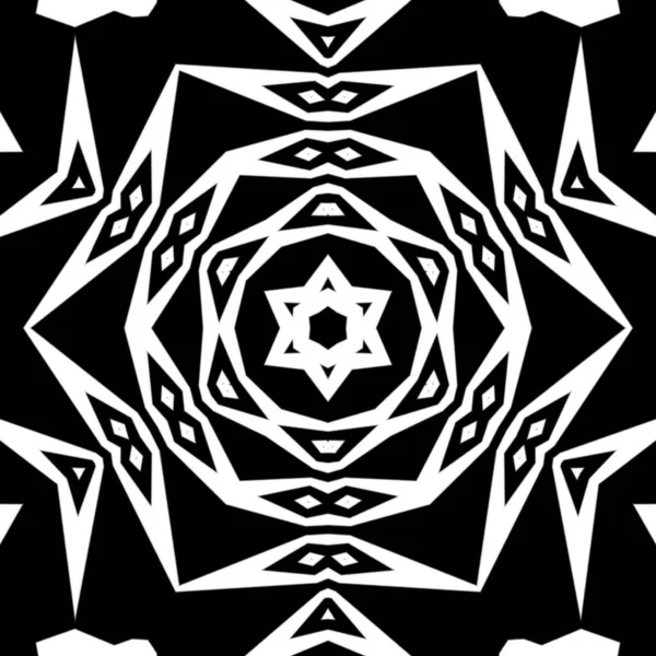 Czarno Biały Abstrakcyjny Wzór Symbolu — Zdjęcie stockowe