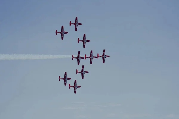 Toronto Canada 2021 Primo Piano Gruppo Aerei Militari Volo Toronto — Foto Stock