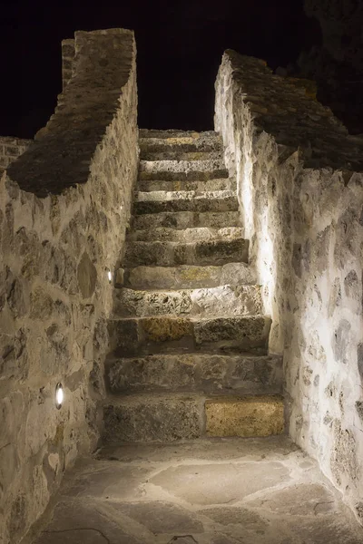 Вертикальный Кадр Исторической Каменной Лестницы Крепости Момчилова Пирот Сербия — стоковое фото