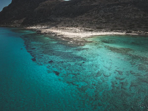 Beautiful View Balos Beach Lagoon Crystal Clear Blue Water Kissamos — Stock Photo, Image