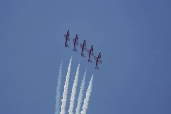 Toronto Canadá Sep 2021 Primer Plano Grupo Aviones Militares Volando — Foto de Stock