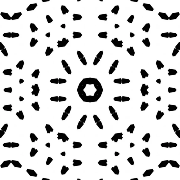 Геометричний Симетричний Чорно Білий Ілюстраційний Фон — стокове фото