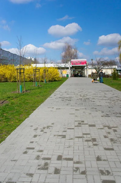 Poznan Poland Mar 2014 Vertikal Bild Väg Som Leder Till — Stockfoto