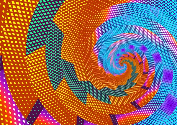 Абстрактный Шаблон Спирального Глюка Триппи Цвета Фона — стоковое фото