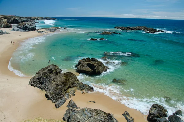 Une Belle Vue Sur Lagos Pittoresque Avec Des Falaises Algarve — Photo