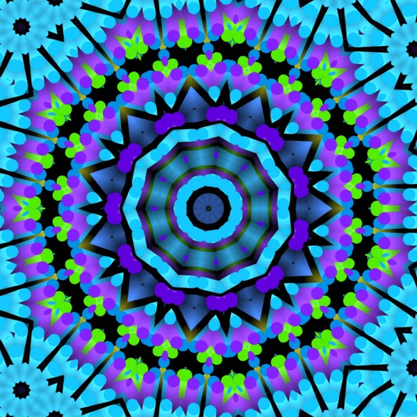 Una Ilustración Patrón Mosaico Arabesco Colores Violeta Azul —  Fotos de Stock