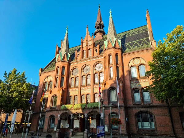 Neumuenster Alemania Sep 2021 Una Toma Ángulo Bajo Del Ayuntamiento — Foto de Stock