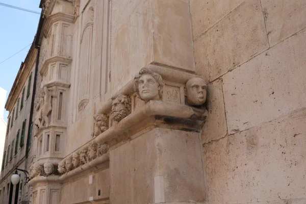 Tiro Ângulo Baixo Catedral James Sibenik Patrimônio Mundial Unesco Croácia — Fotografia de Stock