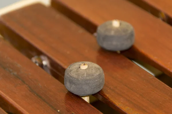 National Instrument Guatemala Made Hormigo Wood Marimba Keyboard Central America — Stock Photo, Image