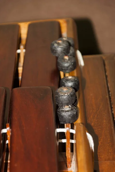 Close Shot Marimba Hormigo Keyboard Guatemala National Instrument Guatemala Made — Stock Photo, Image