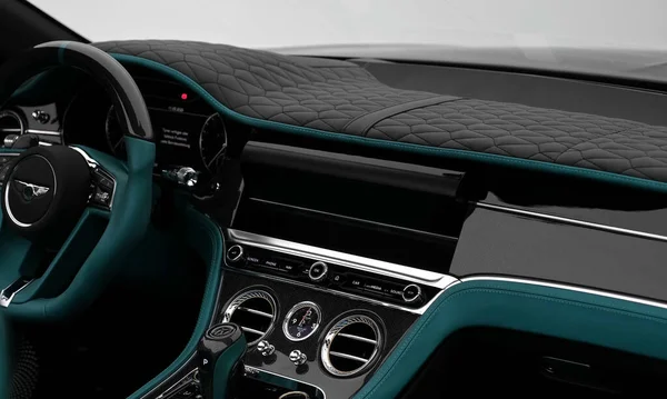 慕尼黑 2021年10月4日 Bentley Continental Gtc Mansory 现代汽车内饰 汽车与技术概念 — 图库照片