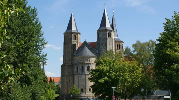 德国希尔德希姆古城一座古堡的宁静景观 — 图库照片