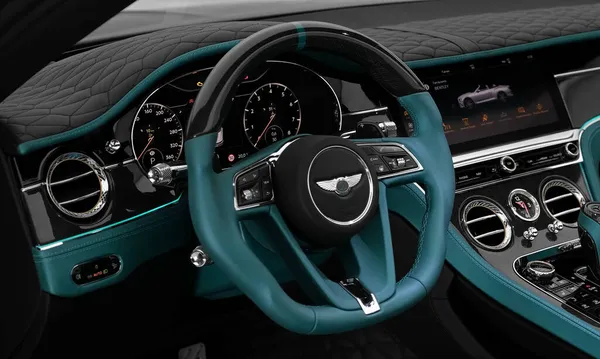 메시에 Oct 2021 Bentley Continental Gtc Mansory Modern Car Interior — 스톡 사진