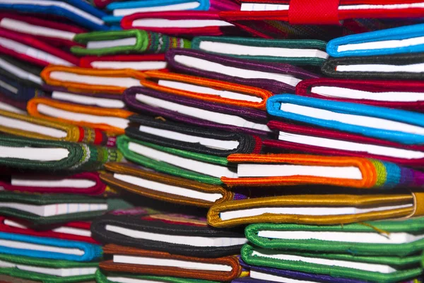 Groep Notebooks Met Omslag Van Typische Ontwerpen Met Hand Gemaakt — Stockfoto