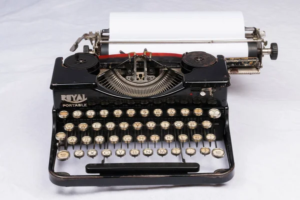 Κλειδιά Πληκτρολογίου Και Γραφομηχανής Λεπτομέρεια Εξέλιξη Της Τεχνολογίας Γραπτώς Παλαιός — Φωτογραφία Αρχείου