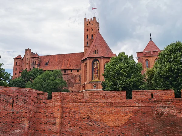 Het Historische Kasteel Van Duitse Orde Malbork Polen — Stockfoto