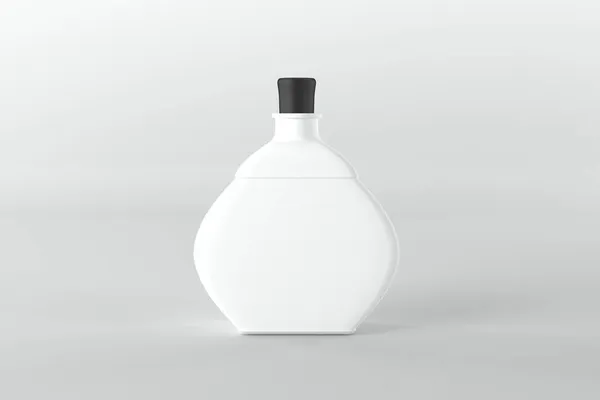 白色瓶盖一种白色瓶盖的3D渲染 与白色背景隔离 — 图库照片