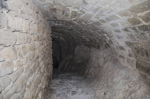 Крупним Планом Старий Кам Яний Тунель — стокове фото
