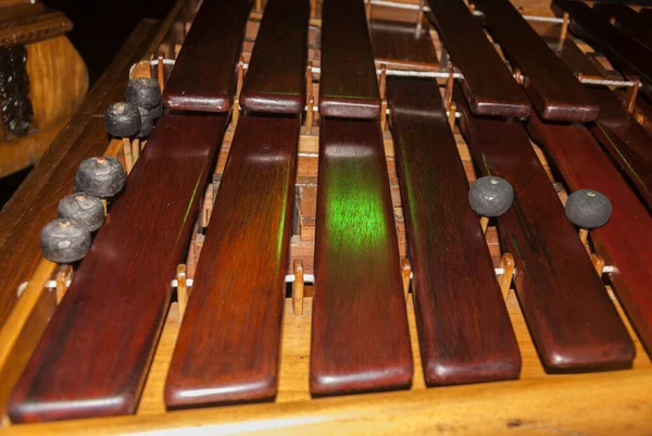 Close Shot Marimba Hormigo Keyboard Guatemala National Instrument Guatemala Made — Stock Photo, Image