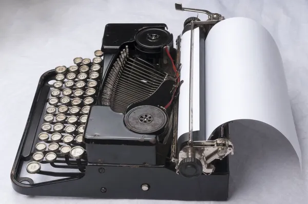 Teclado Teclas Máquina Escrever Detalhe Evolução Tecnologia Por Escrito Tipo — Fotografia de Stock