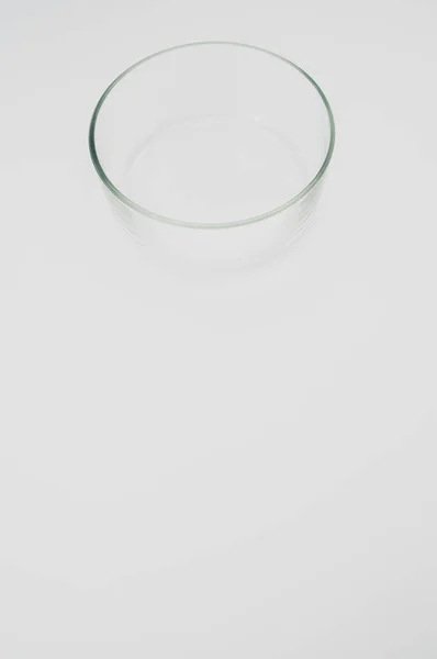 Изолированная Пустая Стеклянная Чаша Белом Фоне Местом Текста — стоковое фото