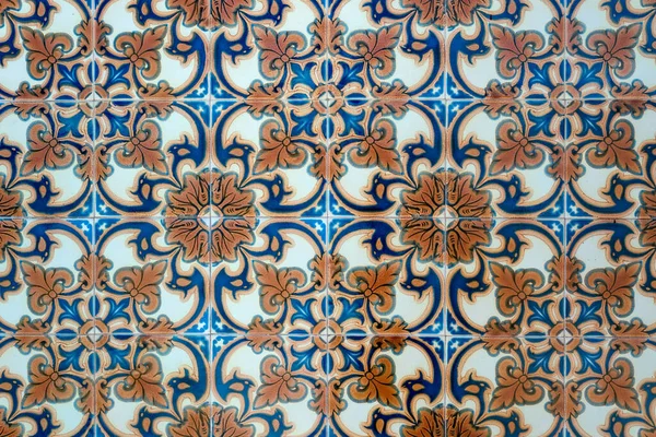 A traditional colorful Portuguese tile pattern