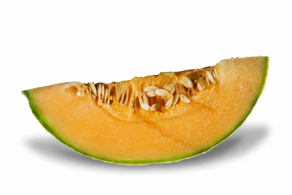 Potongan Detail Tekstur Melon Buah Tropis Dipanen — Stok Foto