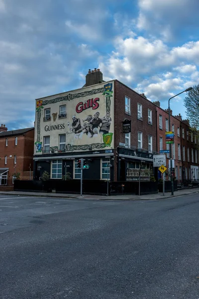 Dubblin Irlande Avril 2021 Vue Verticale Des Appartements Pubs Églises — Photo