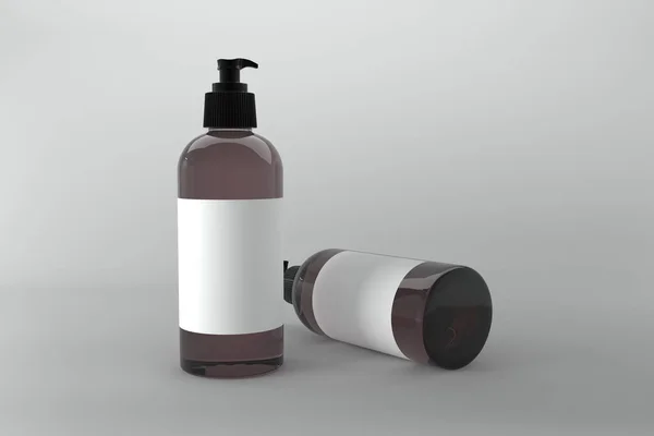 Renderizado Botellas Bomba Con Espacio Copia Aislado Sobre Fondo Blanco —  Fotos de Stock