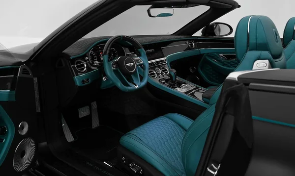 메시에 Oct 2021 Bentley Continental Gtc Mansory Modern Car Interior — 스톡 사진