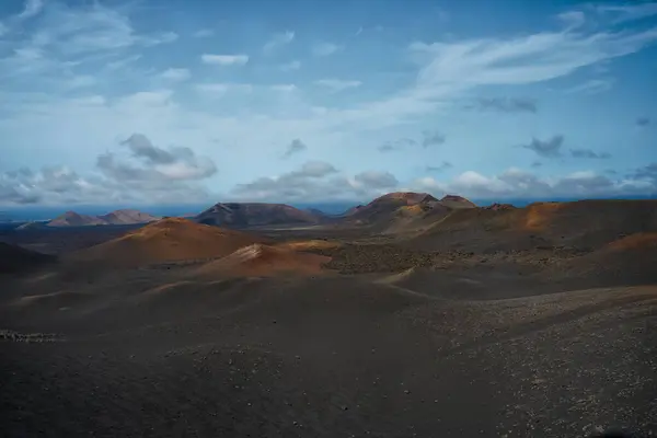 Gyönyörű Kép Timanfaya Nemzeti Park Spanyolországban — Stock Fotó