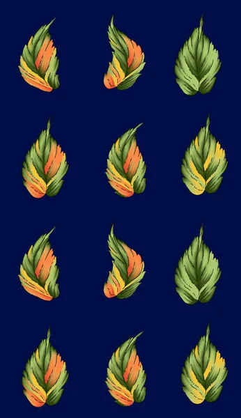 Egy Illusztráció Gyönyörű Őszi Levelek Természetes Háttér Vagy Tapéta — Stock Fotó