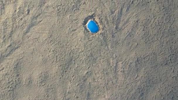 Вид Воздуха Озеро Пустыне — стоковое видео
