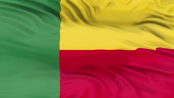 Benin Machanie Flaga Animacja Tła — Wideo stockowe