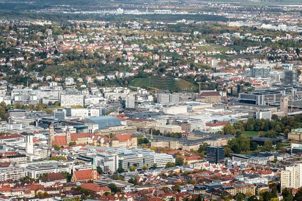 Una Hermosa Vista Aérea Ciudad Stuttgart Alemania —  Fotos de Stock