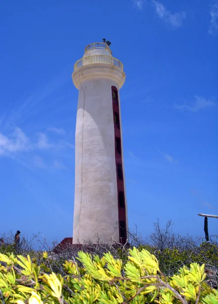White Lighthouse Blue Sky — Stock Photo, Image
