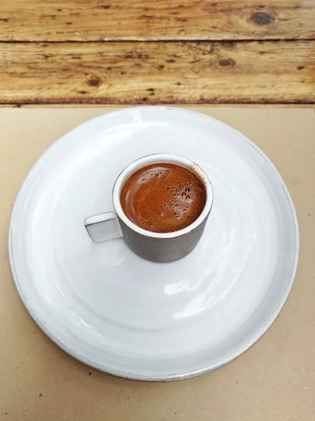 Top View Traditional Delicious Greek Coffee — Stock Photo, Image