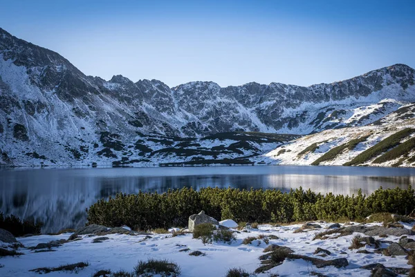 Winter View Valley Five Lakes Dolina Pieciu Stawow Tatra Mountains — Stock Photo, Image