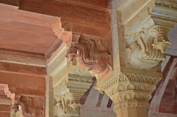 Veduta Panoramica Mensolone Con Decorazioni Del Forte Amer India — Foto Stock