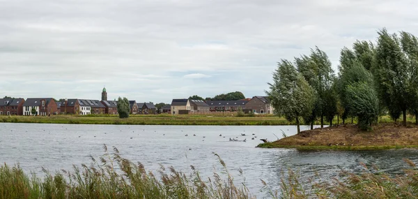 Widok Jezioro Miejscowości Holandia — Zdjęcie stockowe