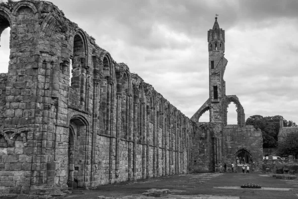 Vacker Svartvitt Utsikt Över Andrews Cathedral Storbritannien — Stockfoto