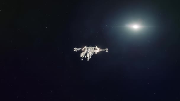Абстрактный Фон Галактики Спутником — стоковое видео