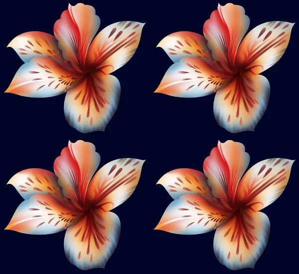 Ilustrace Krásné Lilie Květiny Přírodní Pozadí Nebo Tapety — Stock fotografie